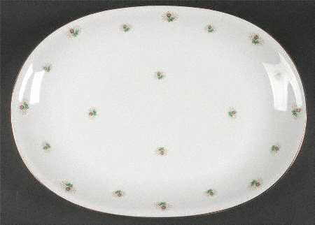 Petite Rose 16" Oval Serving Platter