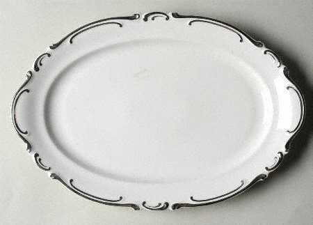 Platinum Baroque 13" Oval Serving Platter