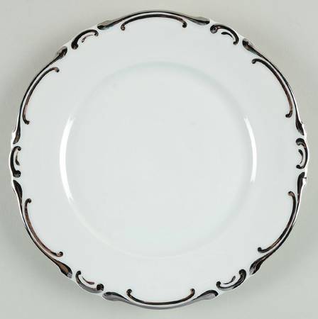 Platinum Baroque Salad Plate