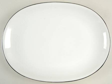 Platinum Band 16" Oval Serving Platter