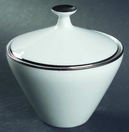 Platinum Band Sugar Bowl & Lid