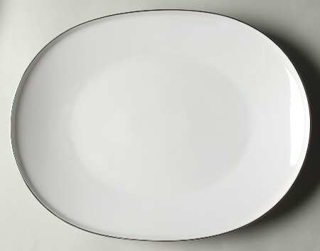 Platinum Band 15" Oval Serving Platter