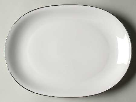 Platinum Band 14" Oval Serving Platter