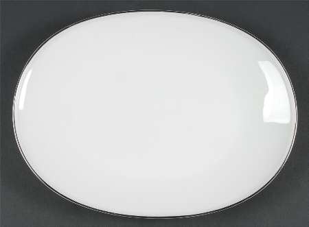 Platinum Band 11" Oval Serving Platter