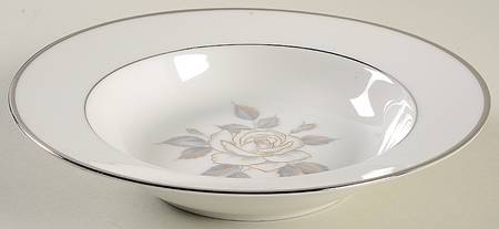 Platinum Rose Rim Soup Bowl by Heinrich - H&C
