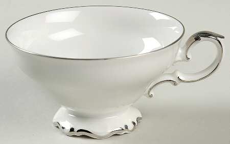 Platinum Scroll Footed Cup