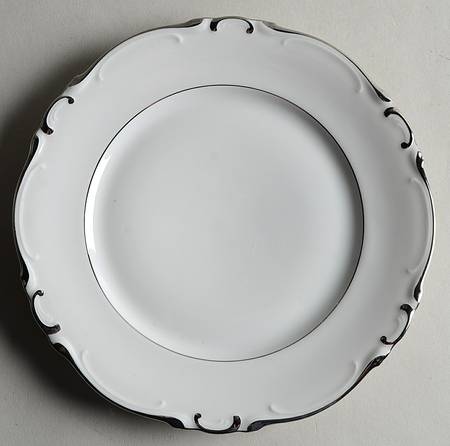 Platinum Scroll Salad Plate