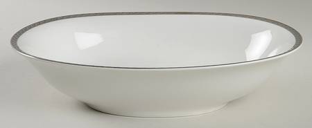Platinum Wave 10" Oval Vegetable Bowl