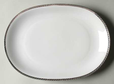 Platinum Wave 14" Oval Serving Platter