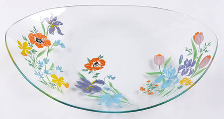 Primavera 13" Glassware Oval Serving Bowl