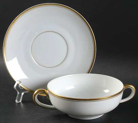 Princess Flat Cream Soup Bowl & Saucer Set