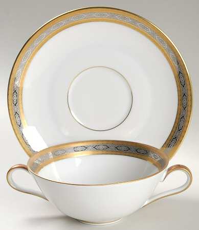 Regal Footed Cream Soup Bowl & Saucer Set