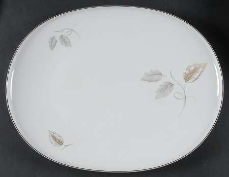 Reverie (Platinum Trim) 15" Oval Serving Platter
