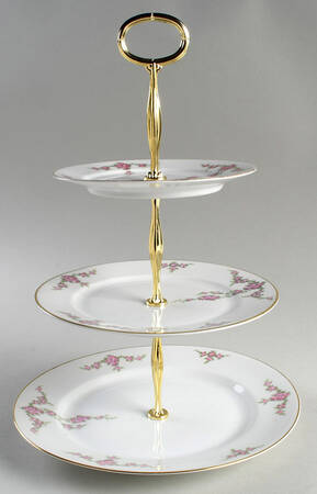Rosalinda 13 7/8"-14 1/4" 3-Tiered Serving Tray(DP,SP,BB) HC