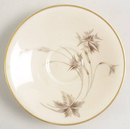 Sepia (Ivory, Gold Trim) Saucer for Demitasse Cup