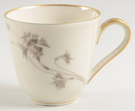 Sepia (Ivory, Gold Trim) Flat Demitasse Cup