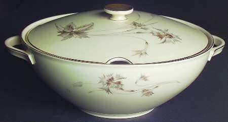 Sepia (Ivory, Gold Trim) Tureen &  Lid