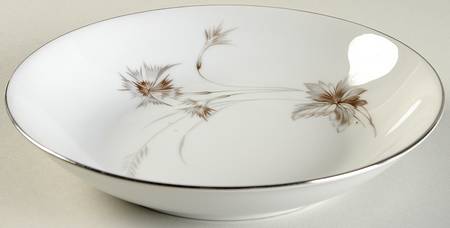 Sepia (White, Platinum Trim) Coupe Soup Bowl