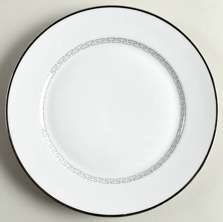 Silver Key Greek Key Salad Plate