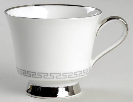 Silver Key Greek Key Footed Cup
