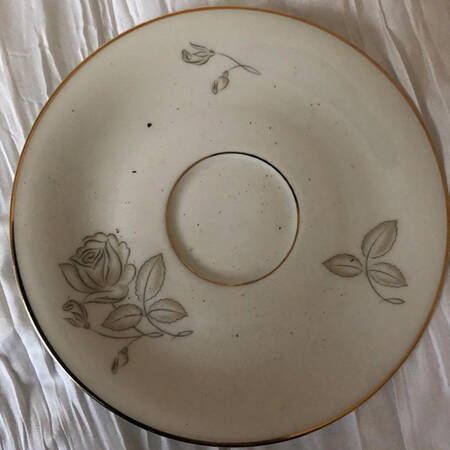 Silver Rose Saucer
