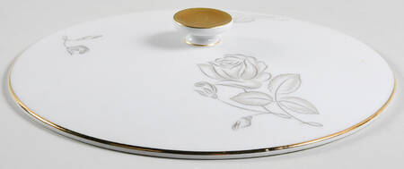 Silver Rose Lid for Round Vegetable