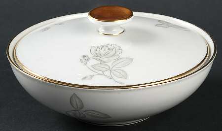 Silver Rose Sugar Bowl & Lid