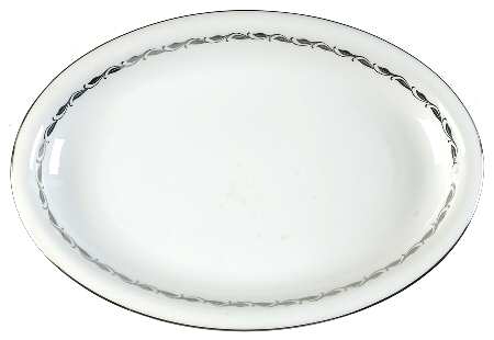 Silver Wreath 13" Oval Serving Platter
