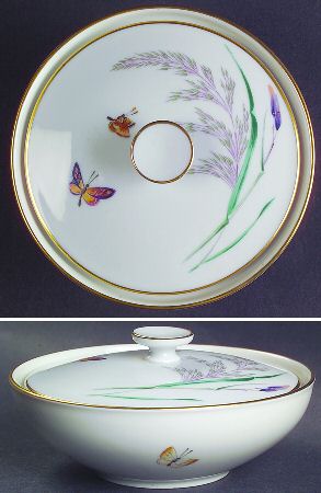 Sommer (Coupe, Smooth, Gold Trim) Sugar Bowl & Lid
