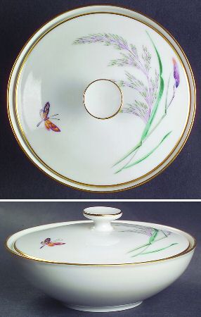 Sommer (Coupe, Smooth, Gold Trim) Sugar Bowl & Lid