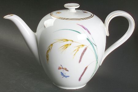 Sommer (Coupe, Smooth, Gold Trim) Coffee Pot & Lid