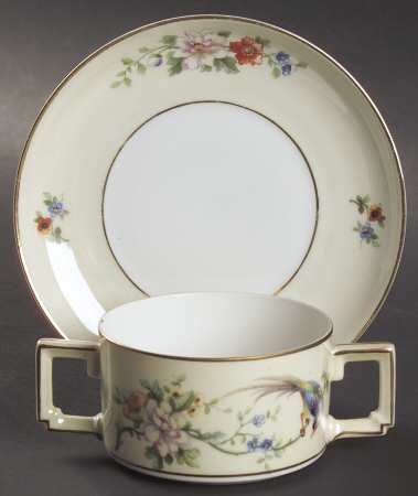 Songbird Flat Bouillon Cup & Saucer