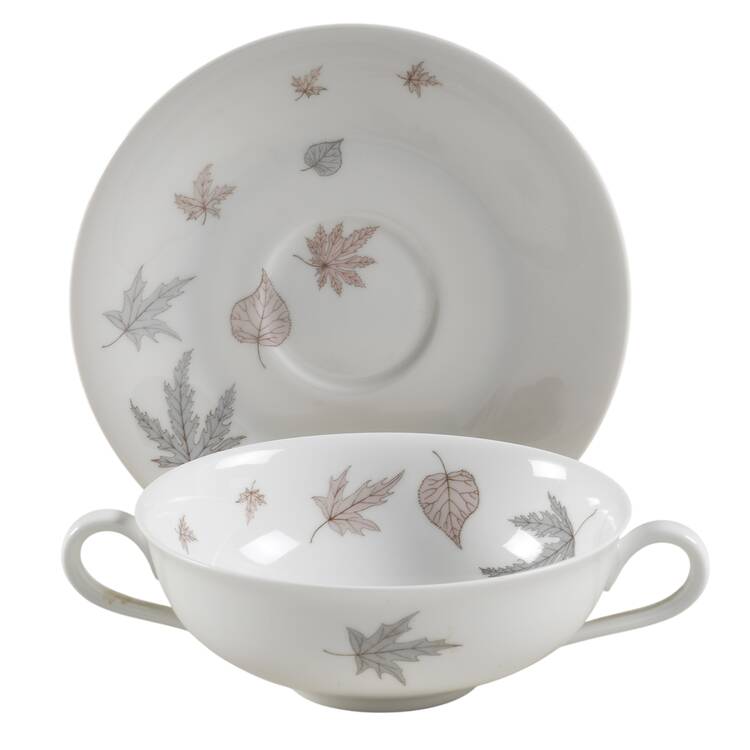 Spessart Flat Cream Soup Bowl & Saucer Set