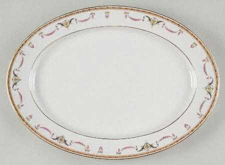 St Germaine (White Body) 16" Oval Serving Platter