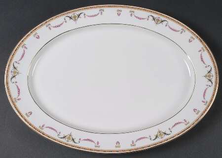 St Germaine (White Body) 15" Oval Serving Platter