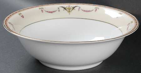 St Germaine (White Body) 9" Round Vegetable Bowl