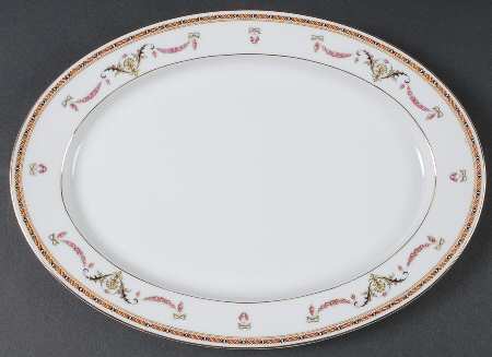 St Germaine (White Body) 11" Oval Serving Platter