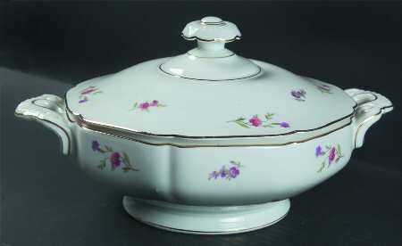 Victoria (Multicolor Flowers) Round Covered Vegetable by Heinrich - H&C
