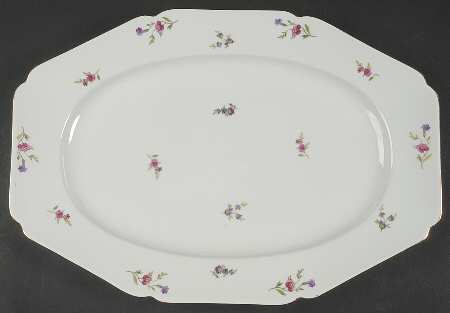 Victoria (Multicolor Flowers) 15" Oval Serving Platter by Heinrich - H&C