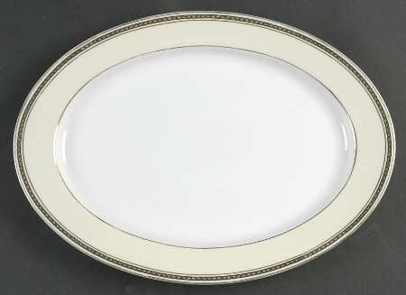 Victoria (Tulips, Dots) 11" Oval Serving Platter