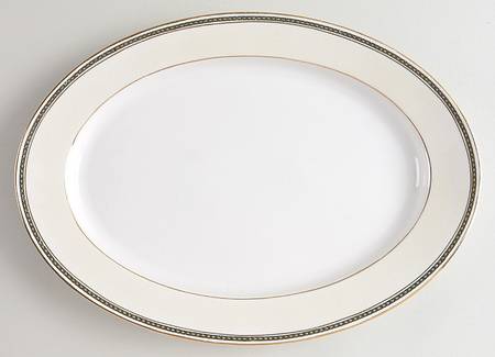 Victoria (Tulips, Dots) 14" Oval Serving Platter