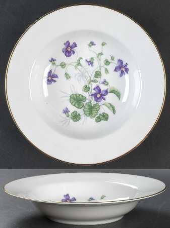 Violet Rim Soup Bowl