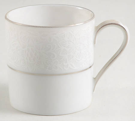 White Lace Flat Demitasse Cup