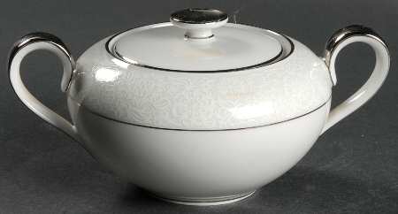 White Lace Sugar Bowl & Lid