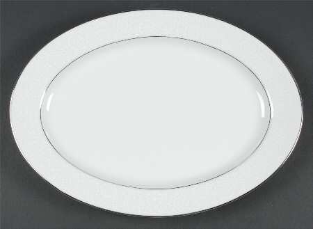 White Lace 12" Oval Serving Platter