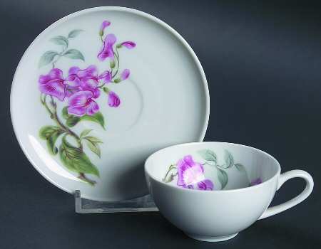 Wisteria Flat Demitasse Cup & Saucer Set