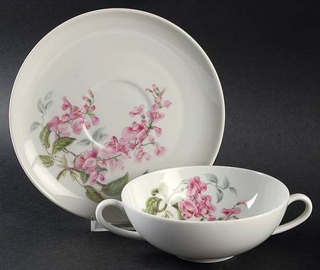 Wisteria Flat Cream Soup Bowl & Saucer Set