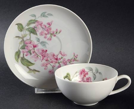 Wisteria Flat Cup & Saucer Set
