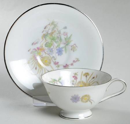 Wood Sprite Footed Demitasse Cup & Saucer Set