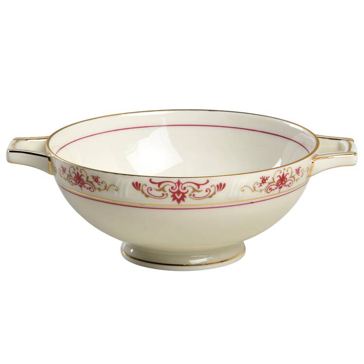 Garnet Footed Cream Soup Bowl